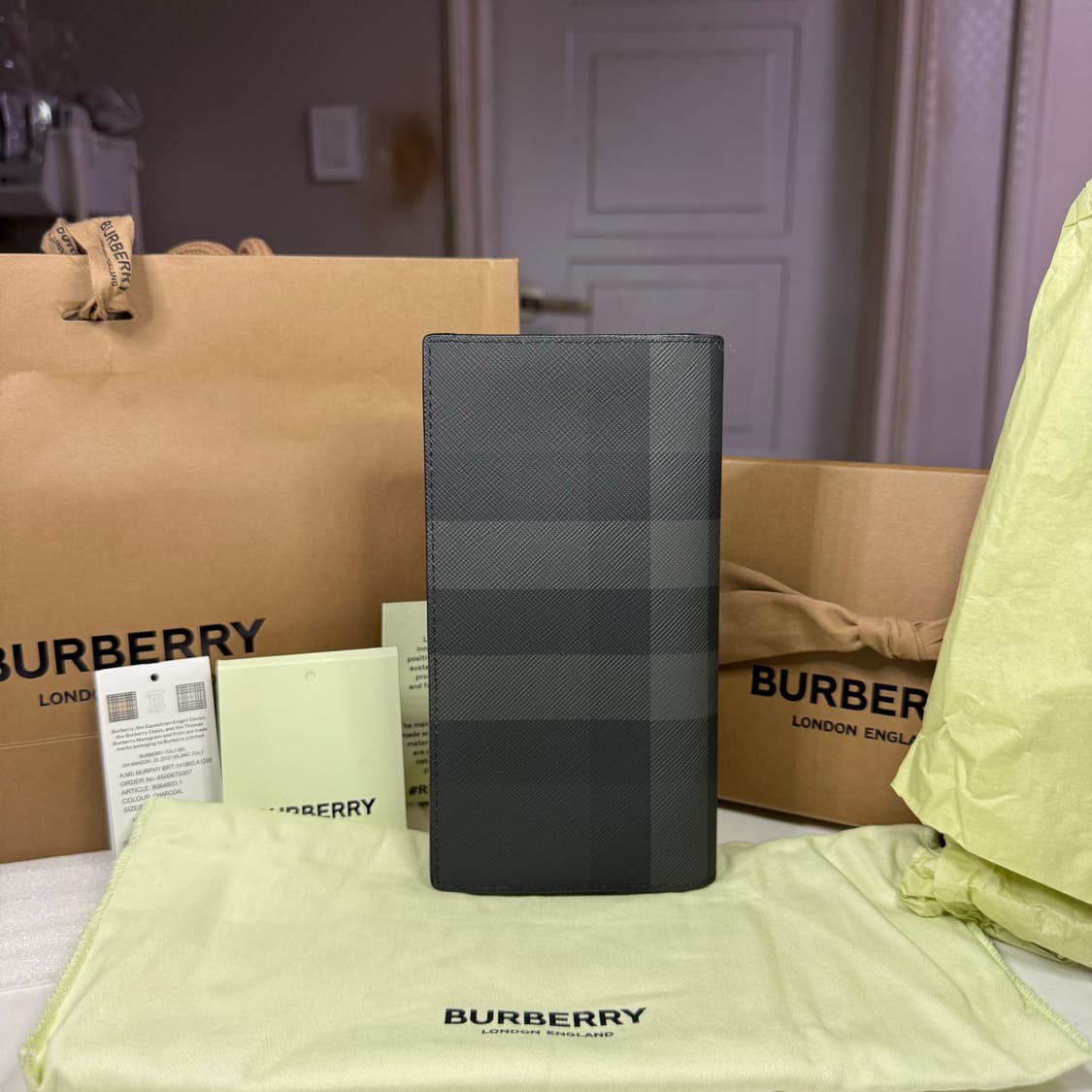 버버리 머피 체크 롱 월렛 차콜 장지갑 상품이미지5