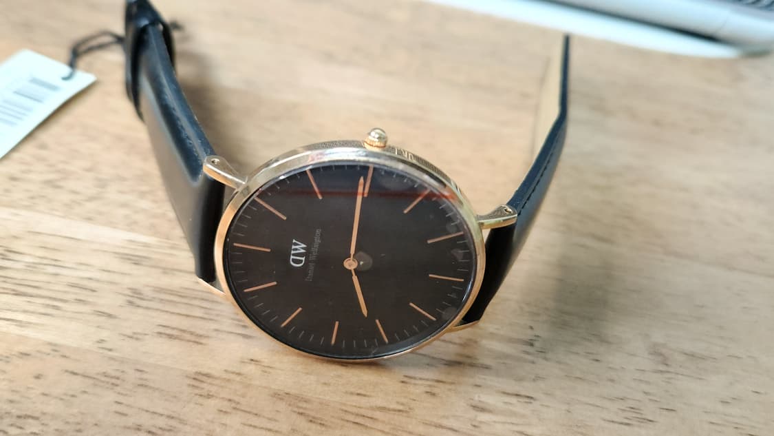 # 다니엘웰링턴 클래식 쉐필드 블랙 로즈골드 남성 명품시계 급처 상품이미지4