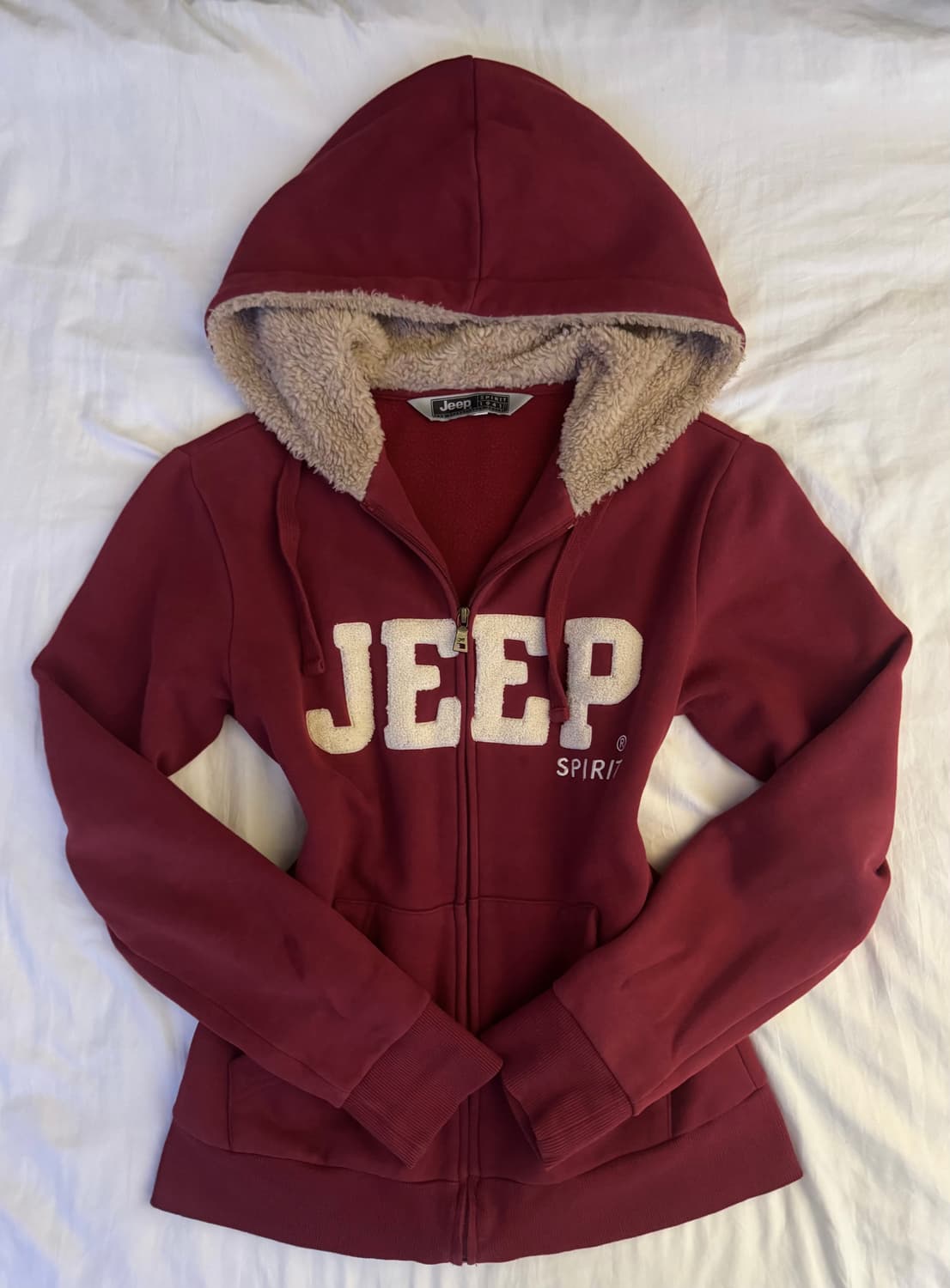 지프 버건디 울프죠 후드집업 M 상품이미지1