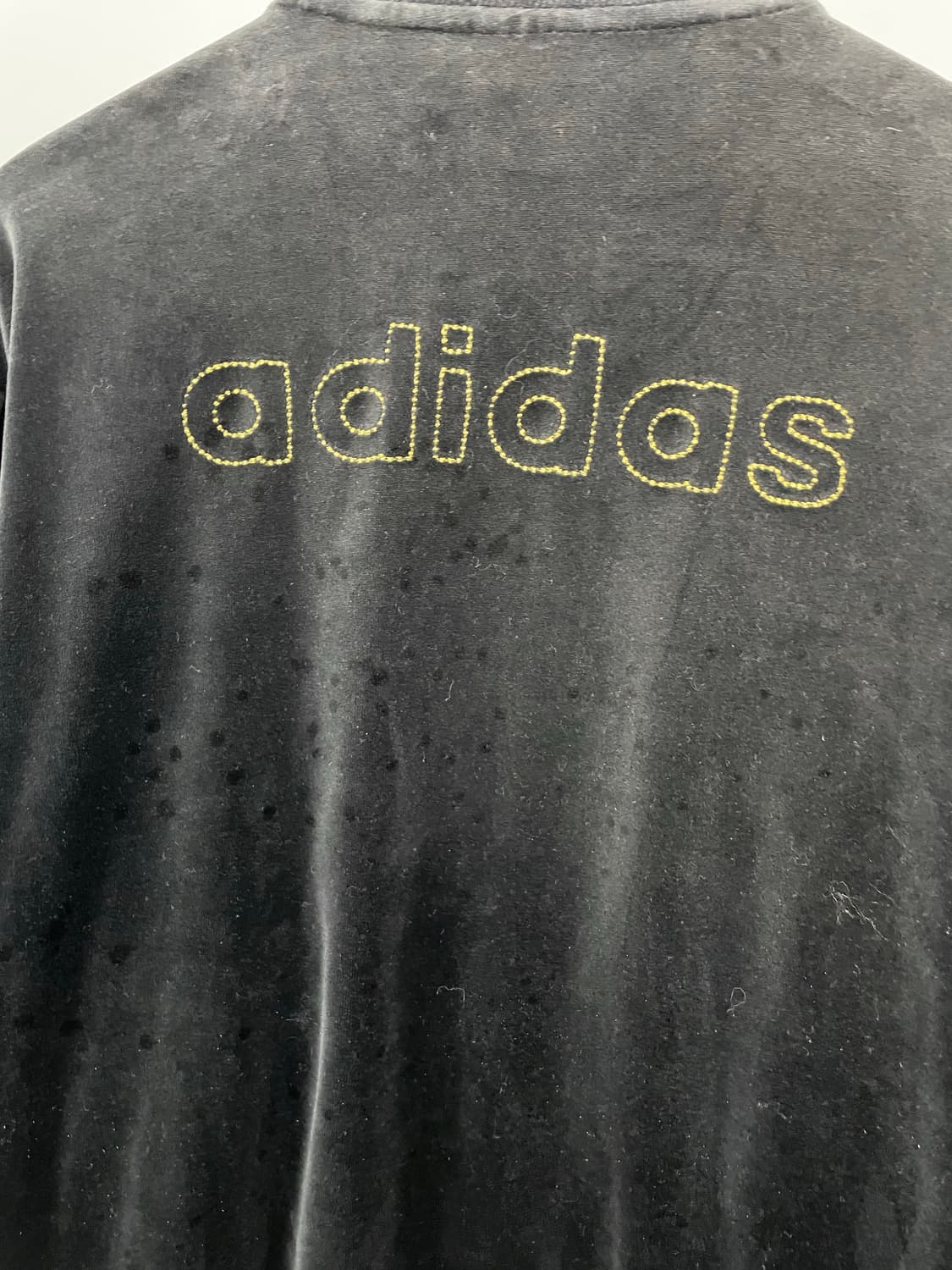 아디다스 블랙 벨벳 백로고 트랙탑 져지 H2076 상품이미지7