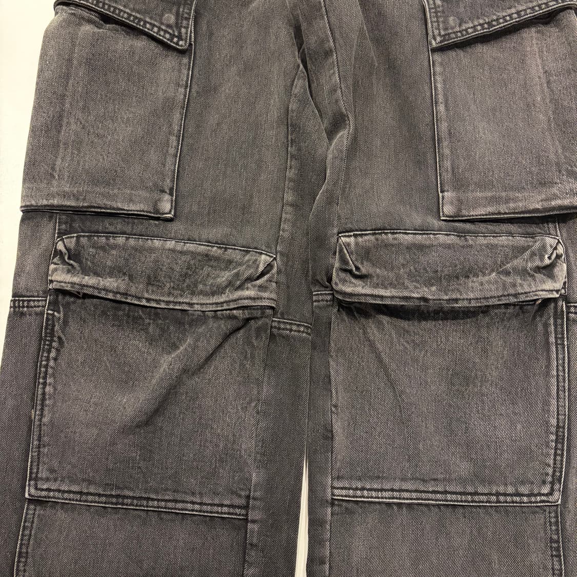 [76] 24FW 솔리드옴므 와이드 블랙 데님 카고 바지 팬츠 D329 상품이미지7