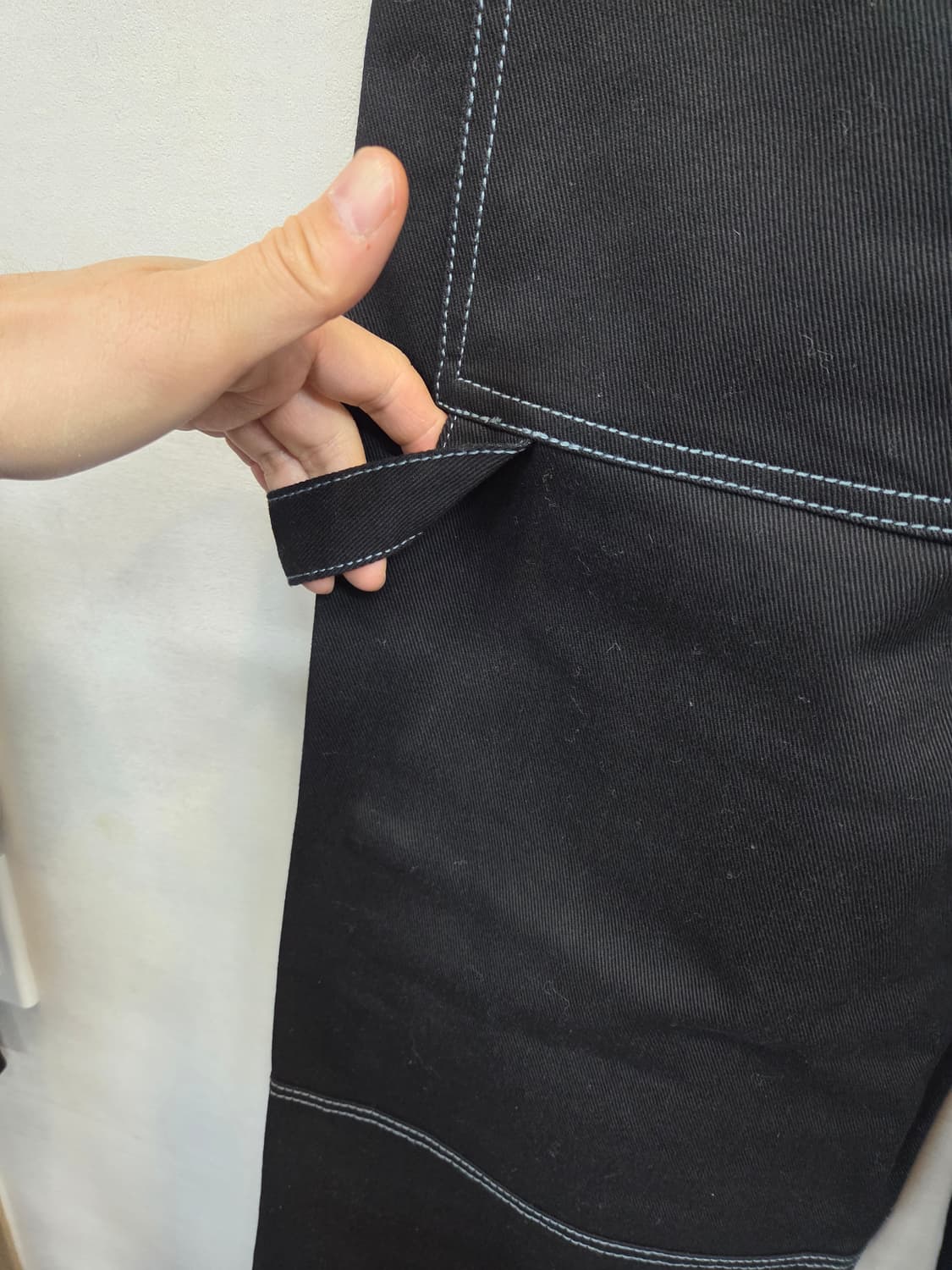 메종미네드 스티치 카펜터 와이드 데님팬츠 48 대략 28 상품이미지3