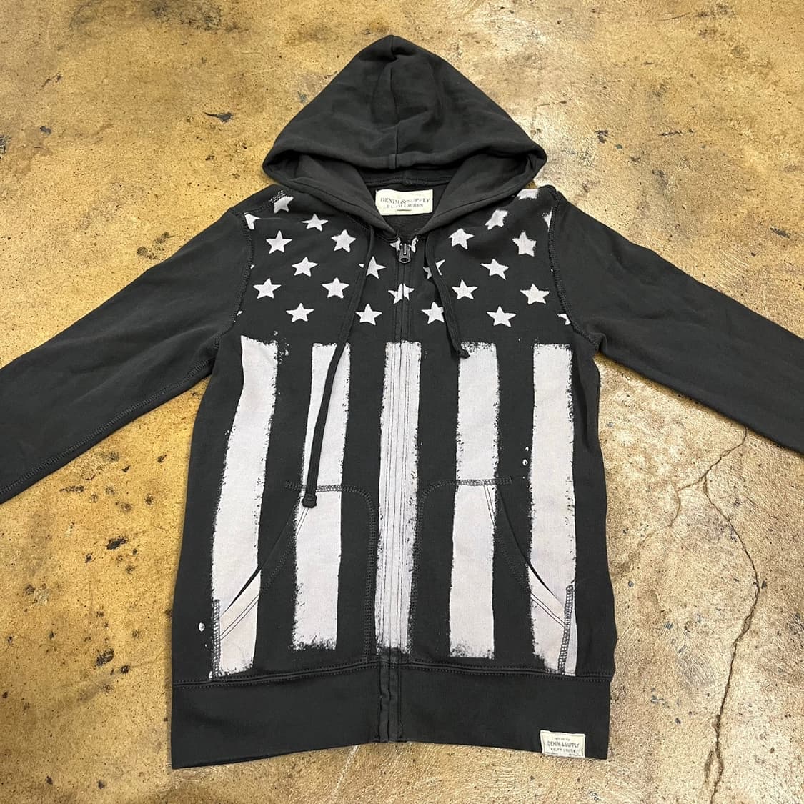 폴로 랄프로렌 성조기 그레이 스타 별 후드집업  상품이미지3