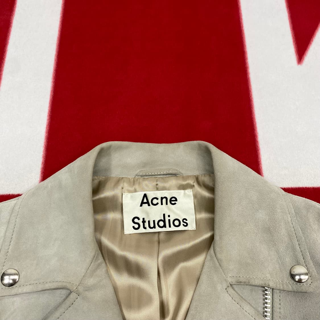 아크네스튜디오 양가죽 스웨이드 라이더자켓 32 실측 S -M  상품이미지5