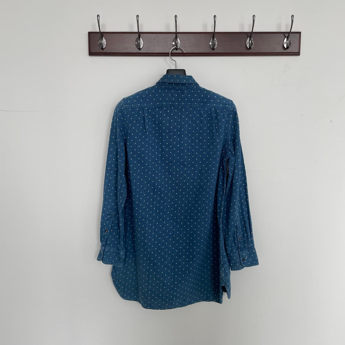 랄프로렌 도트 데님 롱 셔츠 페어리 모리 상품이미지5