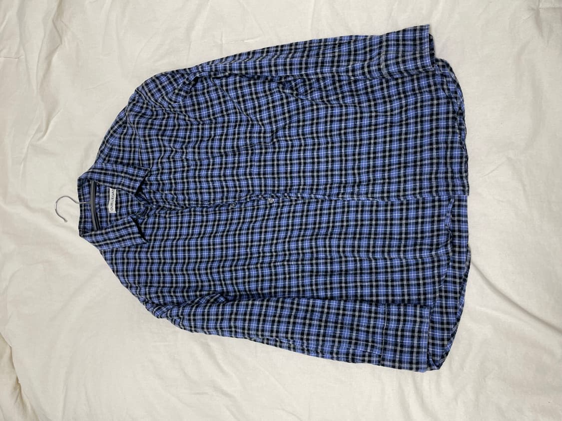 [48] 아워레가시 어보브 셔츠 켄트럴 체크 블루 상품이미지1