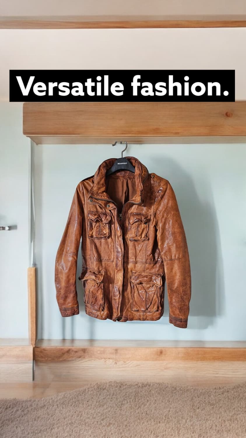 빈티지 브라운 컬러 양가죽 여성 가죽 자켓 55 상품이미지1