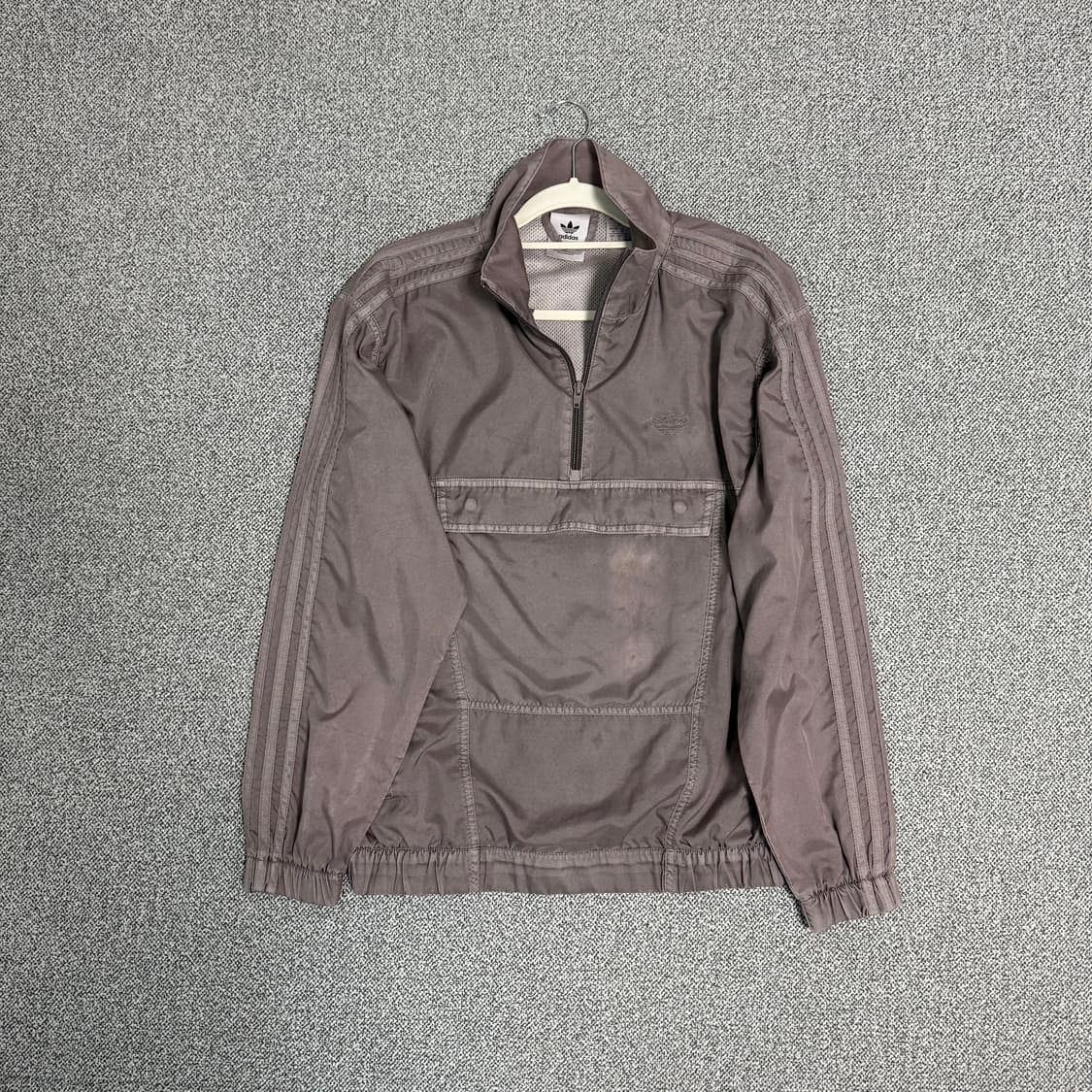 아디다스 스케이트보딩 반집업 가먼트워시 트랙 자켓 아노락 그레이 S 파이 상품이미지1