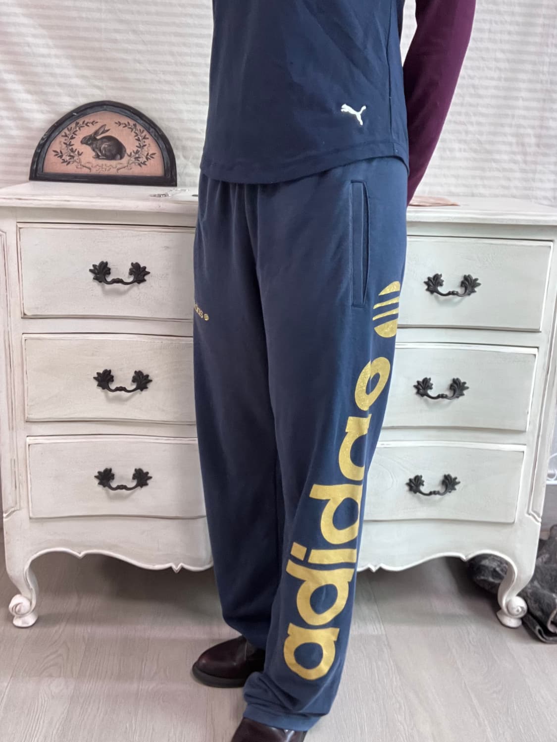 jpn vintage 아디다스 네이비 트레이닝 팬츠 y2k 스트릿 갸루  상품이미지3