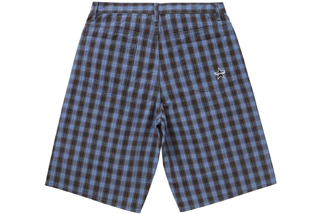 슈프림 플레이드 배기 쇼츠 블루 Supreme Plaid Baggy Sh 상품이미지2