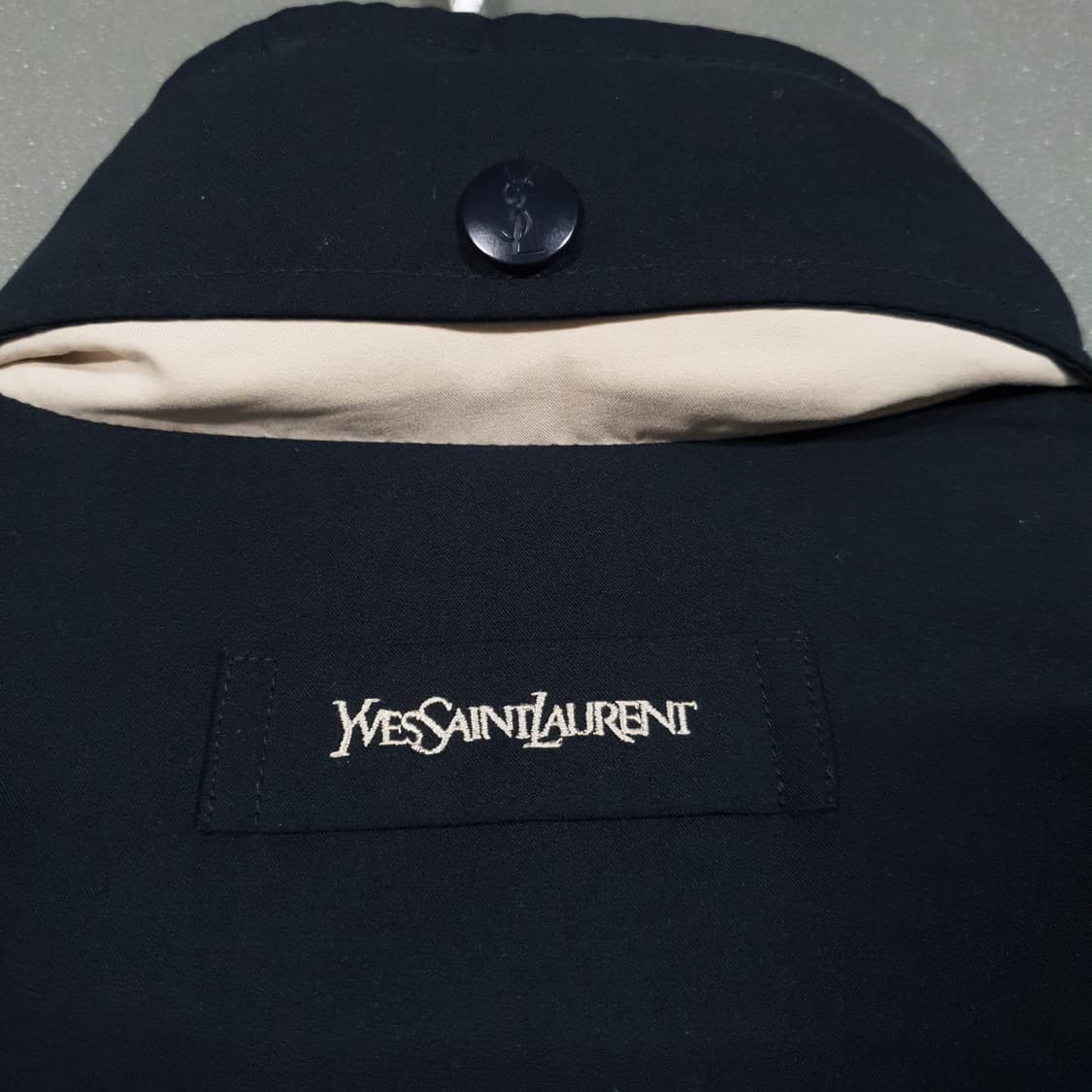 실측 XL) YSL 입생로랑 빅포켓 버튼 폴리쉘 블루종 자켓 블랙 상품이미지8