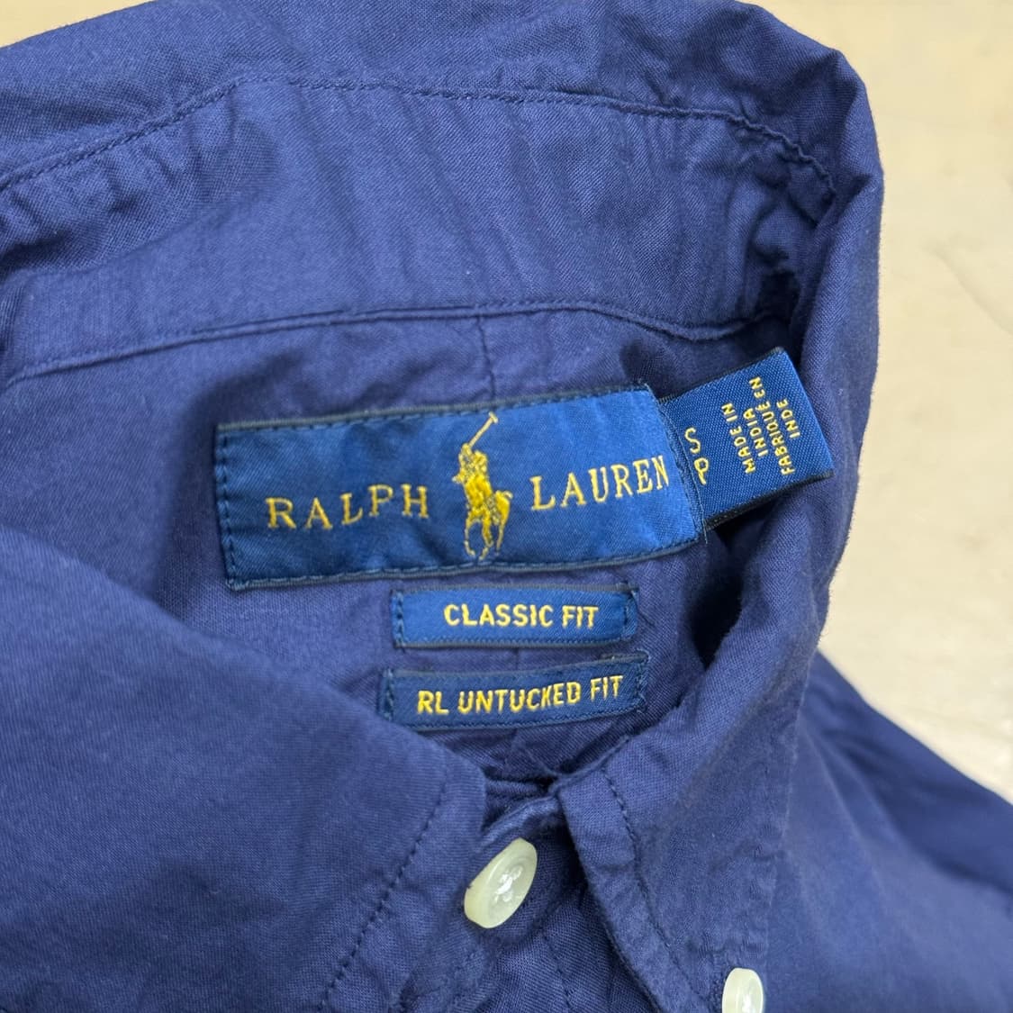 S 폴로랄프로렌 클래식핏 네이비 코튼 셔츠 상품이미지4