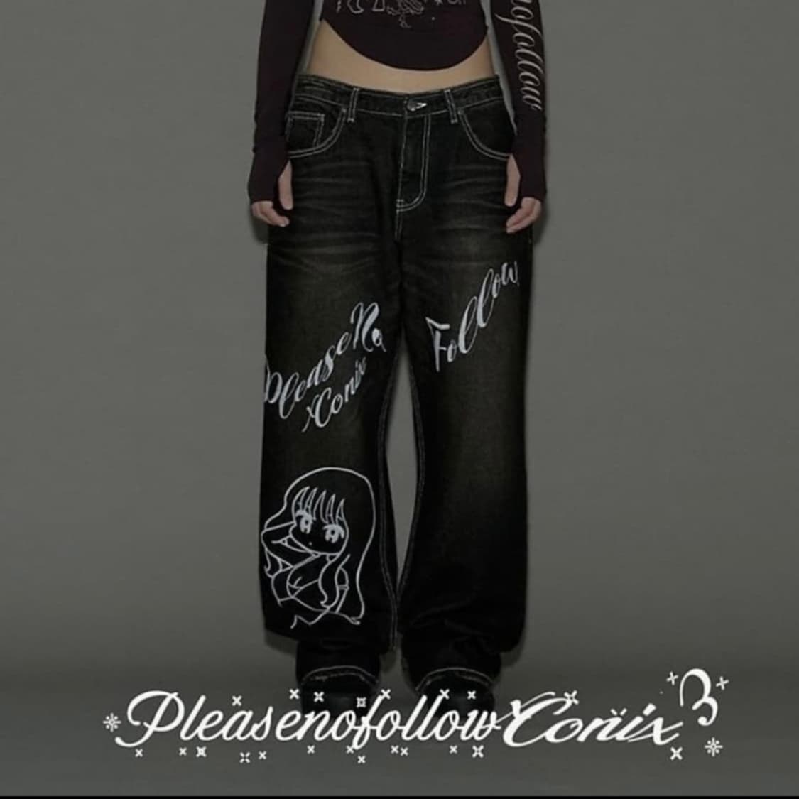 플리즈노팔로우 (플노팔) 코닉스 워시드 데님 팬츠 상품이미지1