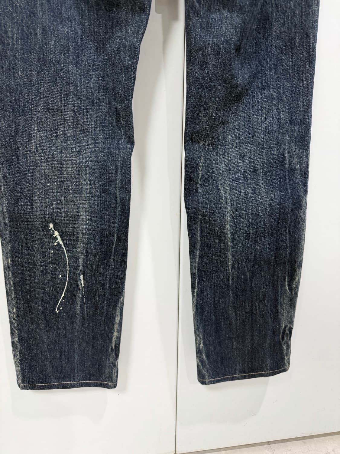 리바이스 501 빈티지 워싱 데님 페인트 디테일 버튼플라이 상품이미지8