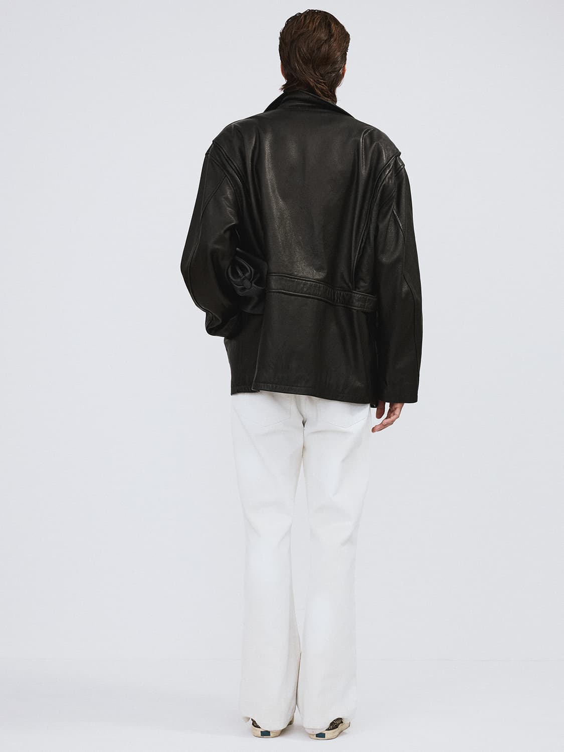 렉토 26SS 빈티지 레더 초어자켓 블랙 상품이미지4