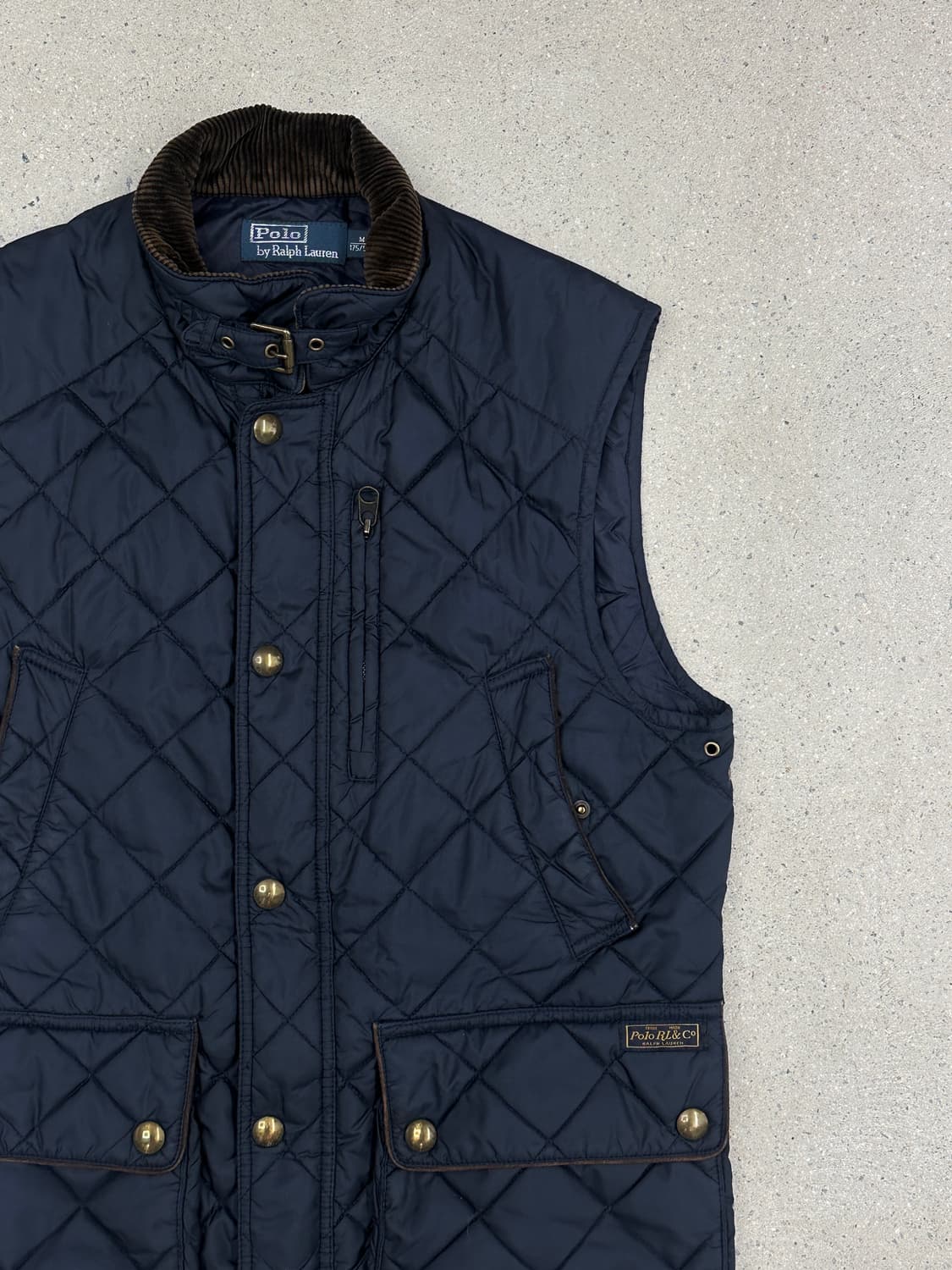 폴로 랄프로렌 네이비 코듀로이 퀼팅 베스트 상품이미지2