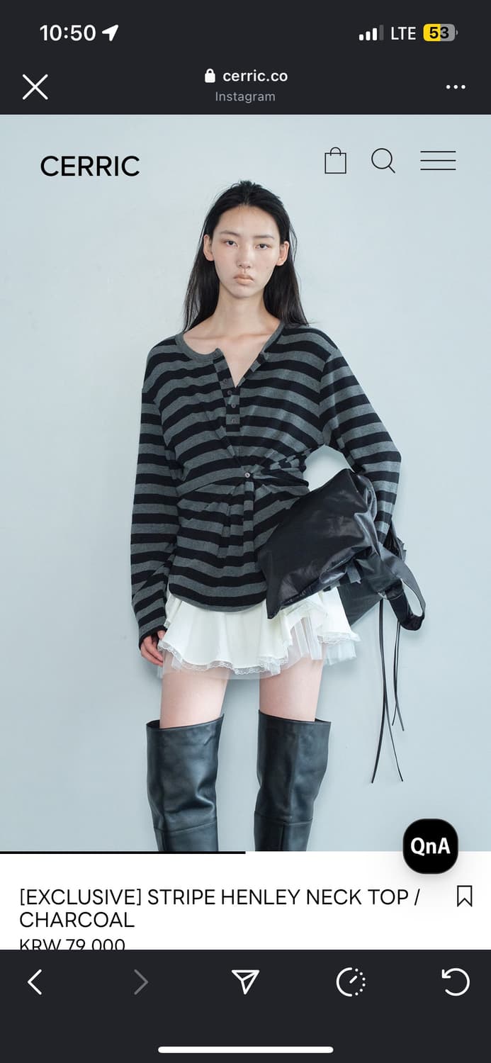 세릭cerric stripe henley top(exclusive) 상품이미지2