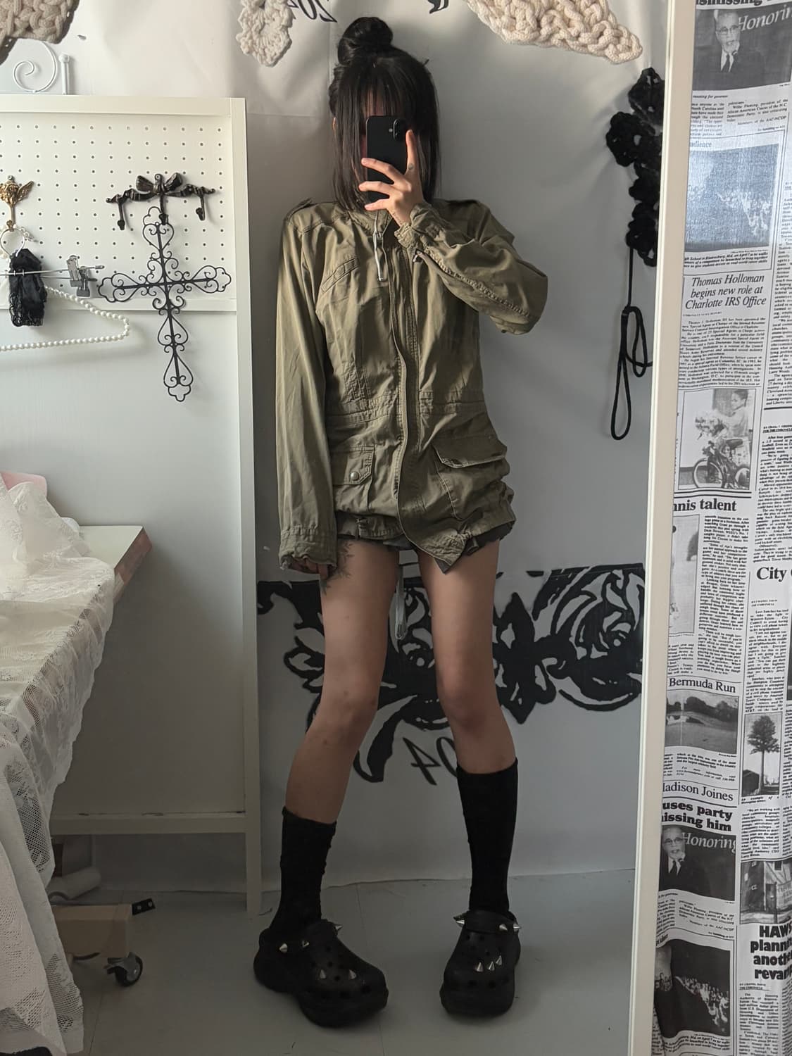 • Khaki Fishtail Bomber Jacket  상품이미지2