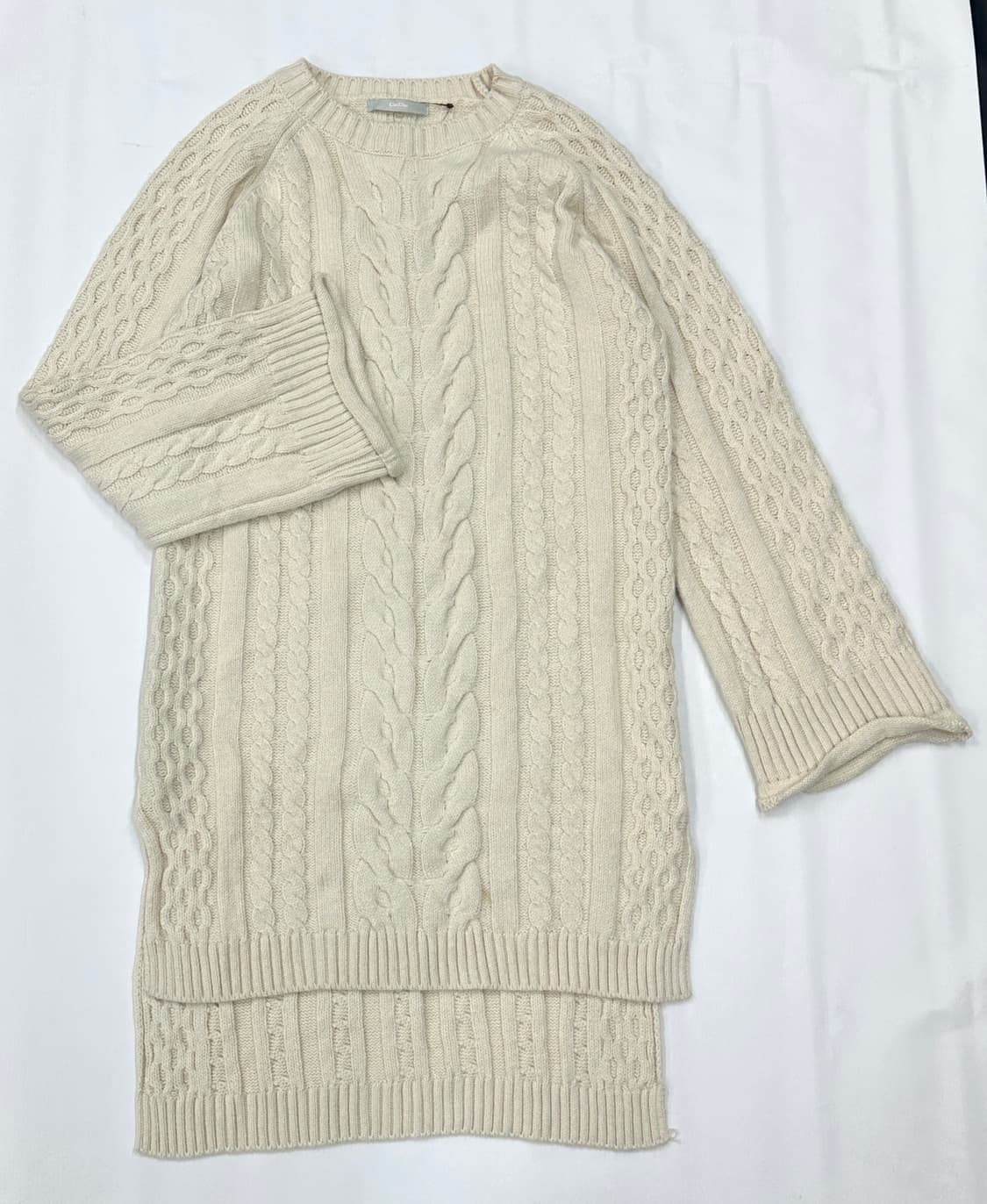 🌨️사와코의 아이보리 롱 니트🌨️ 하구미 그런지 히피 오리엔탈 꽈베기 상품이미지2