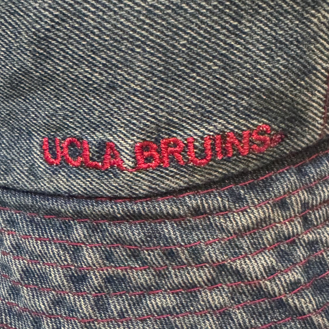 UCLA 데님 버킷햇 체크무늬 모자 상품이미지3
