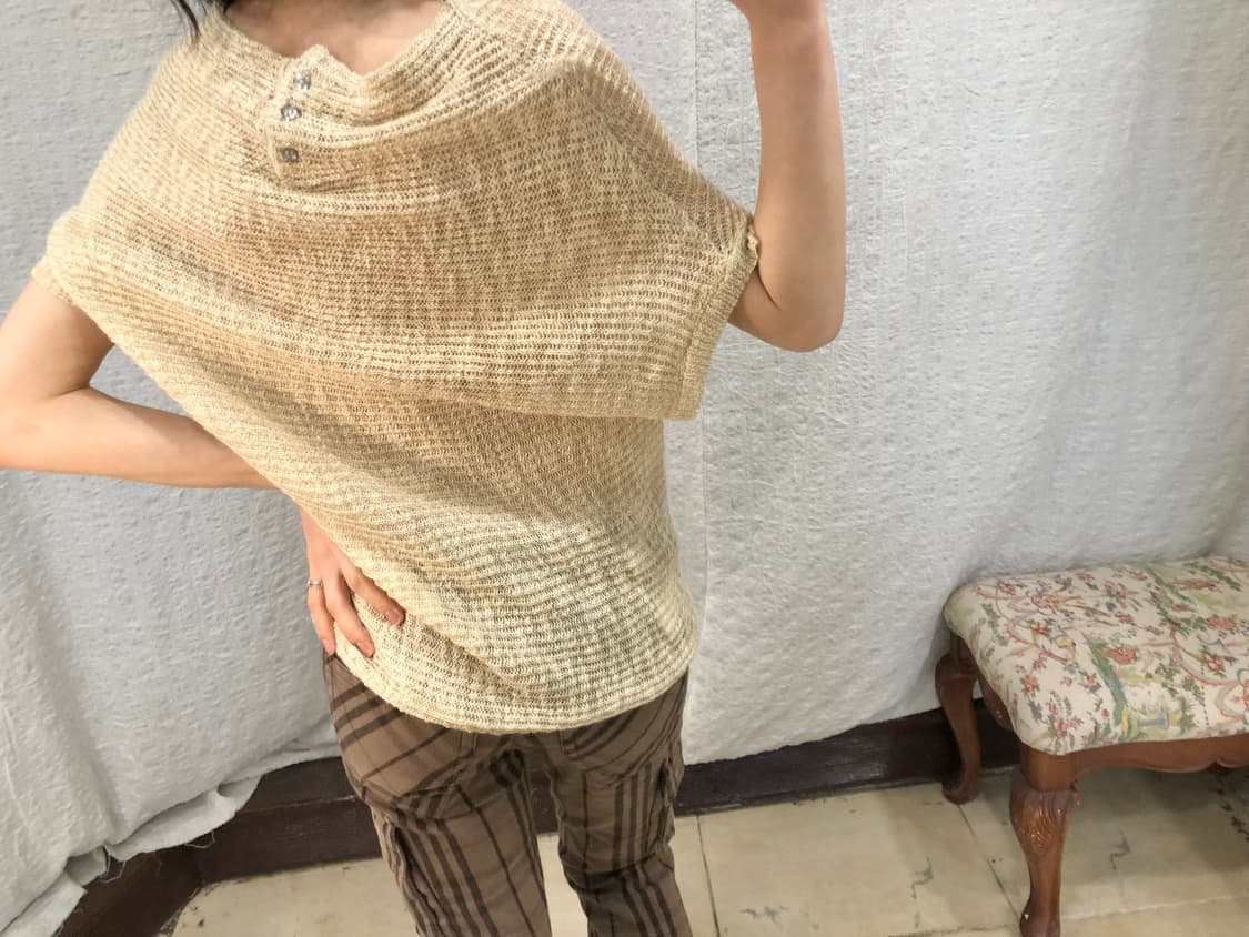 gold perl knit vest 상품이미지5