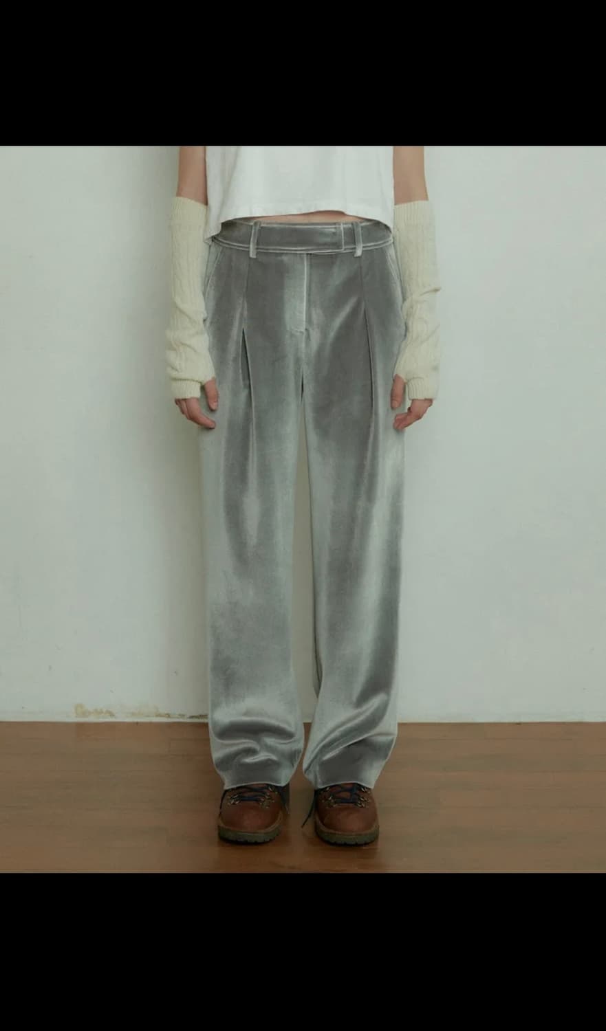 오버듀플레어 벨벳팬츠 상품이미지1