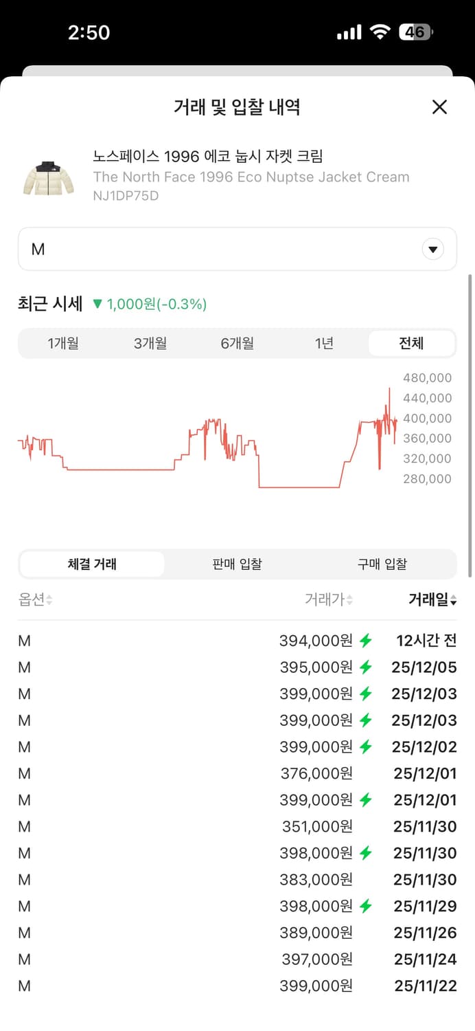 노스페이스 에코눕시 아이보리 크림 패딩 상품이미지6