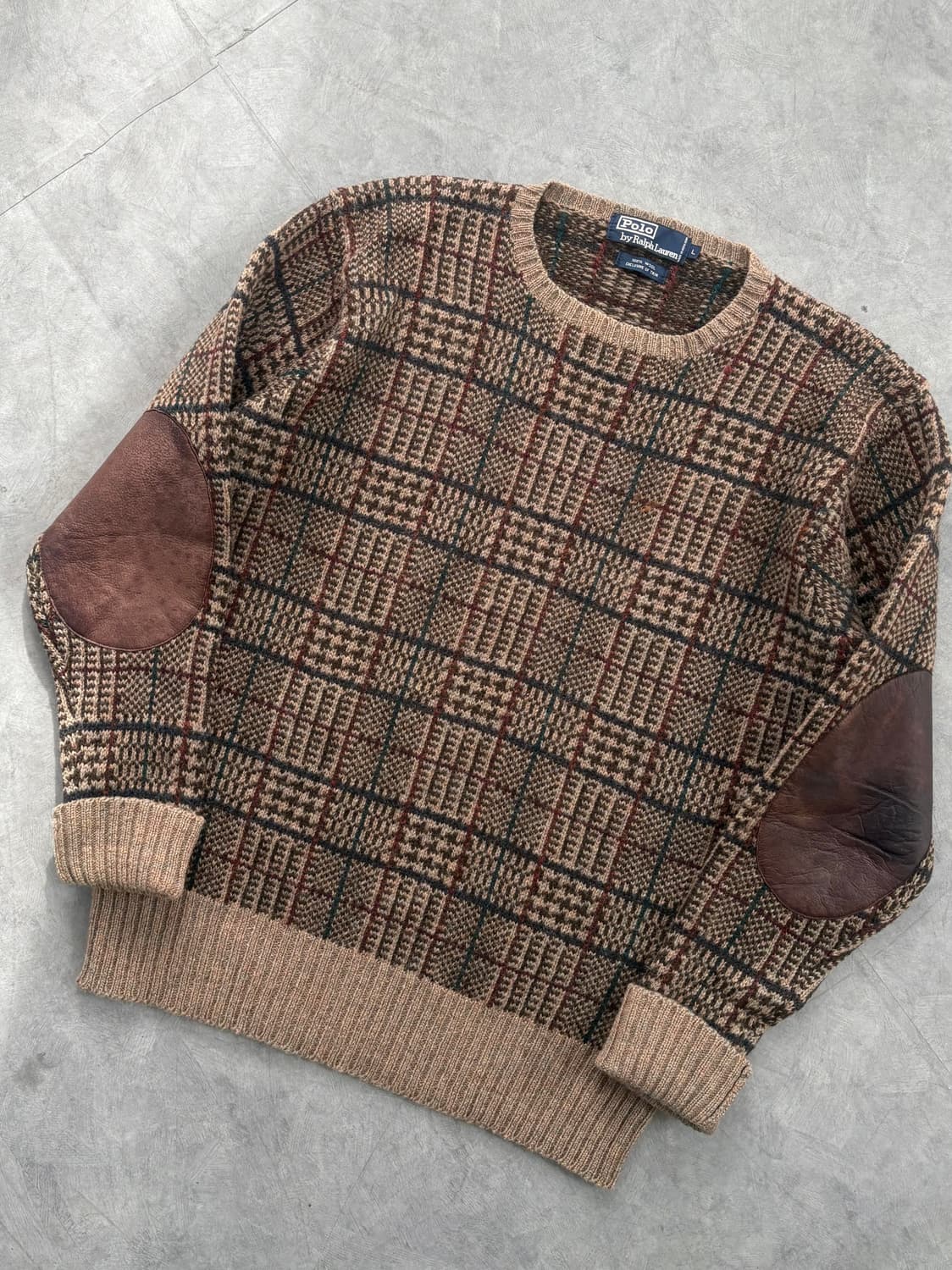 Polo 폴로 랄프로렌 90‘s 울 타탄 체크 니트 상품이미지4