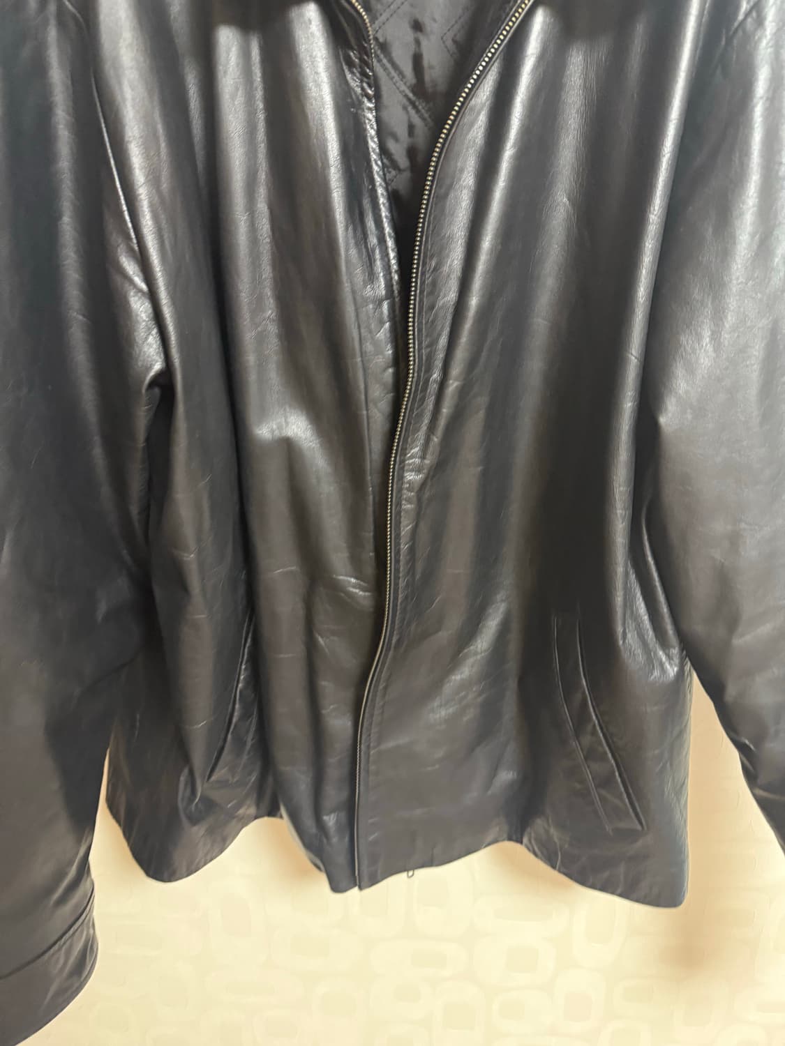 [XL] 빈티지 올드 갭 레더 자켓 블랙 상품이미지3