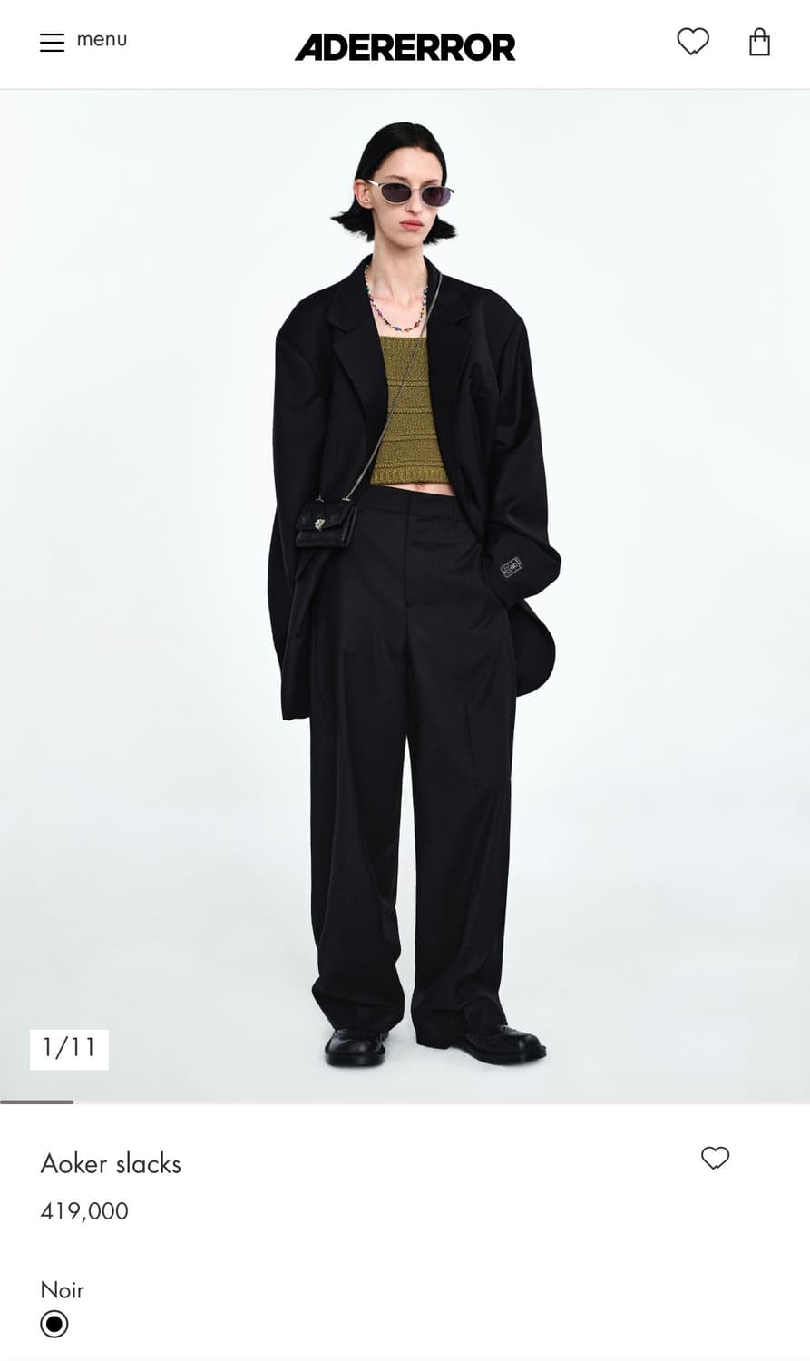 아더에러 Aoker 슬랙스 블랙 a1 새상품 상품이미지6