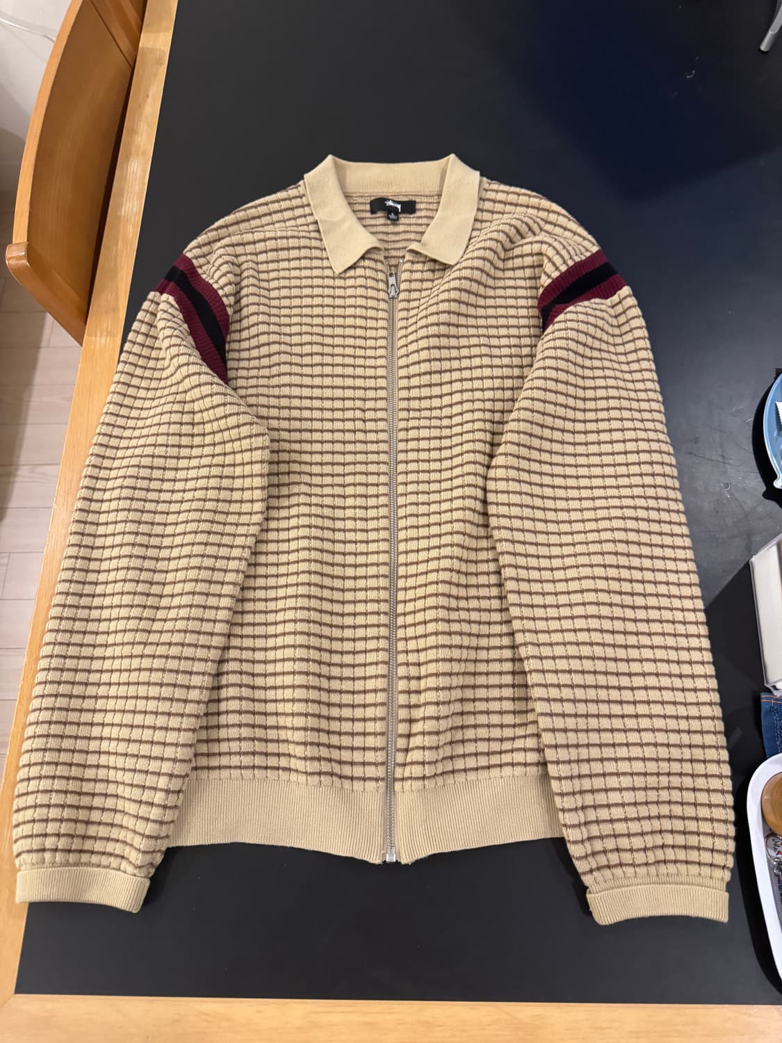 스투시 와플 니트 집업 상품이미지3