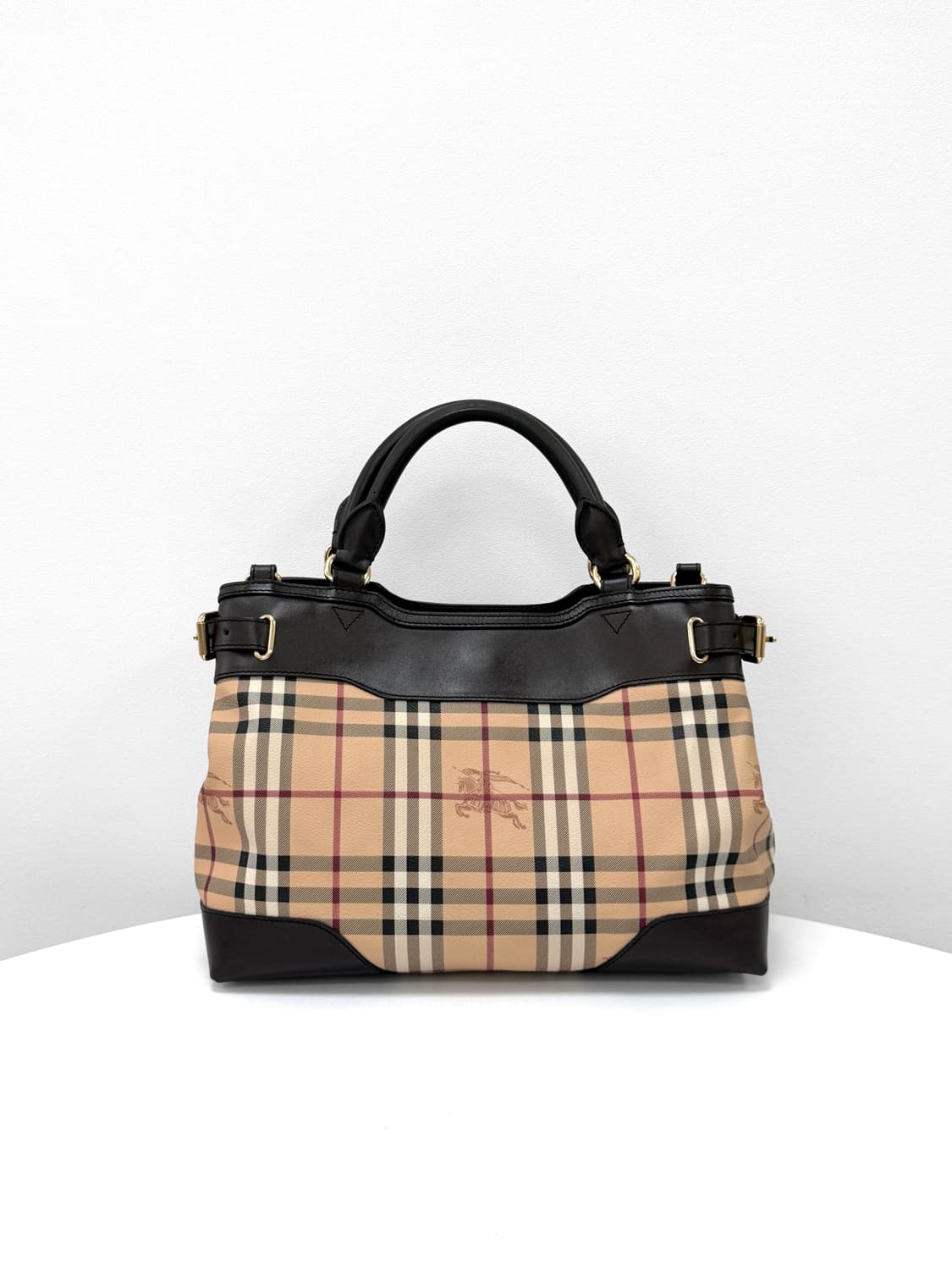 버버리 헤이마켓 체크 햅번 토트백 상품이미지2