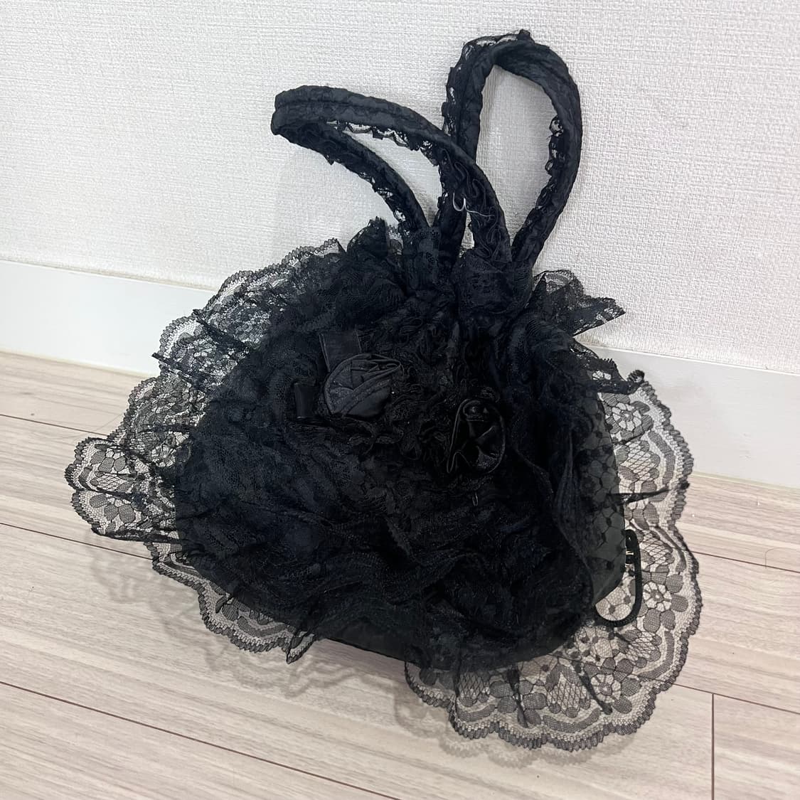 레이스 블랙 빈티지 가방 상품이미지1