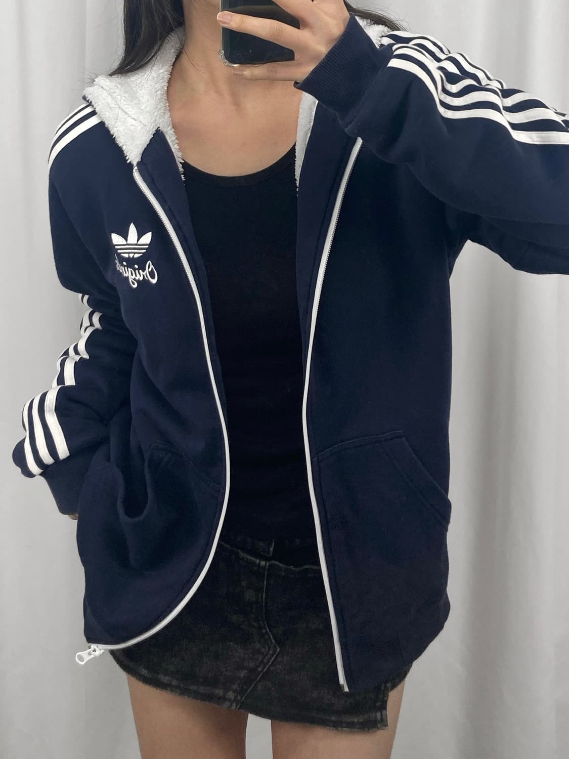 아디다스 네이비 후드집업 상품이미지2