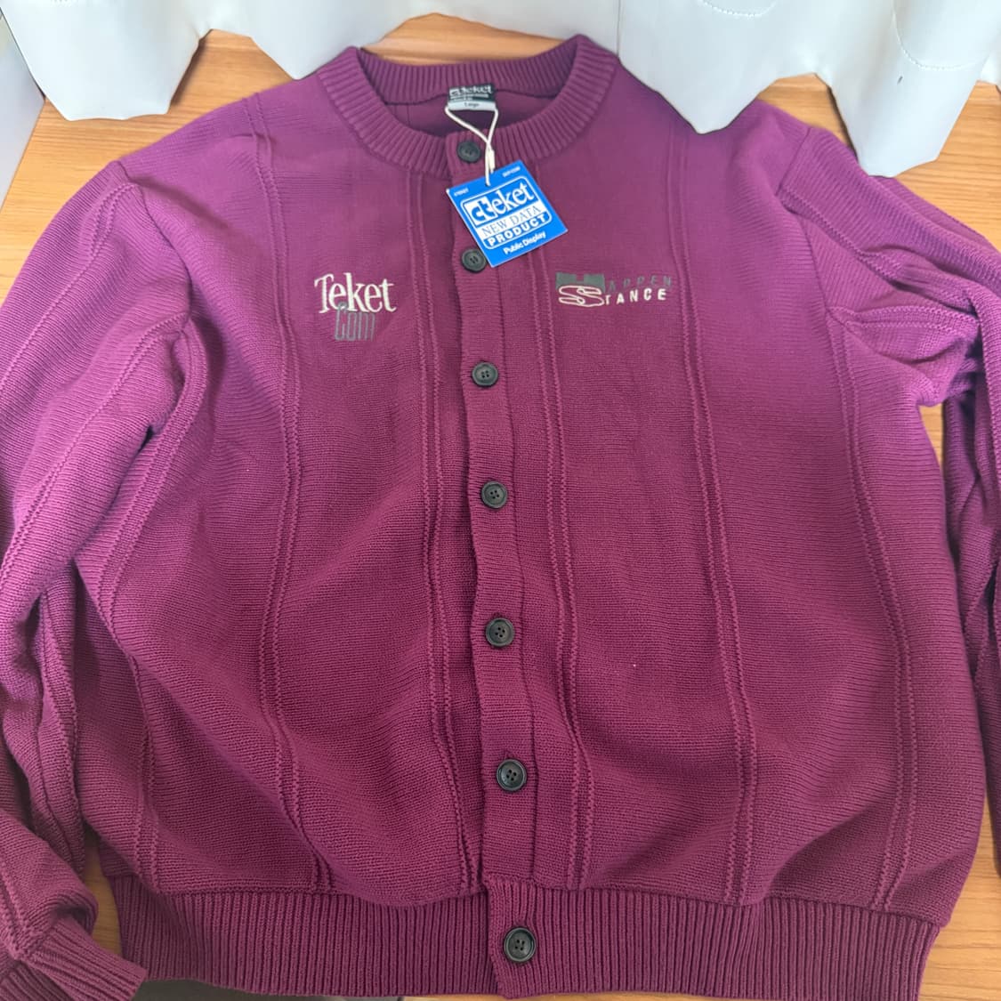 테켓 happenstance 가디건 버건디 상품이미지3