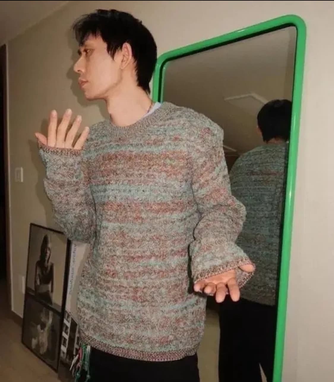 L) 앤더슨벨 멀티멜란지 크루넥 스웨터 상품이미지1