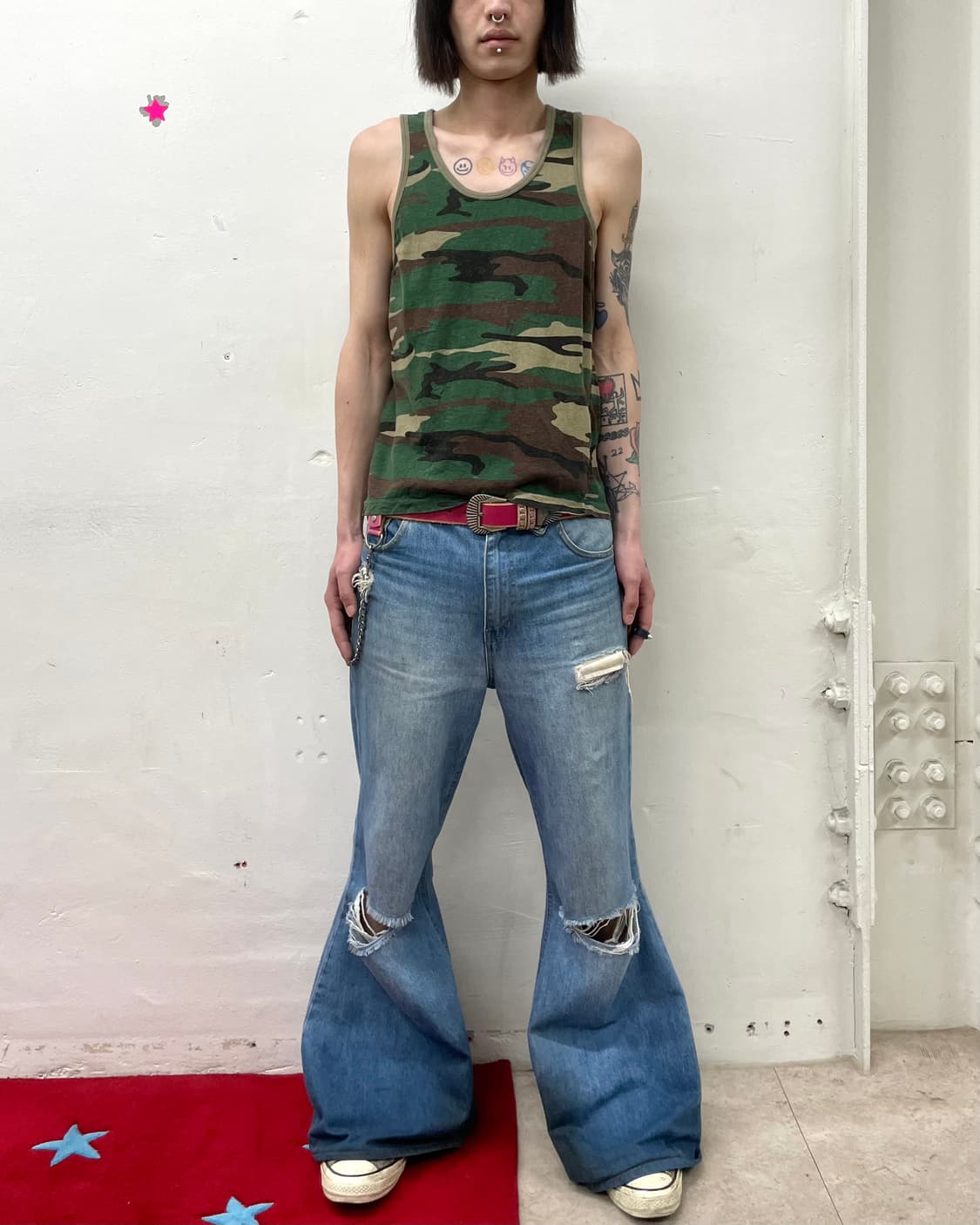 Basic camouflage sleeveless 상품이미지3