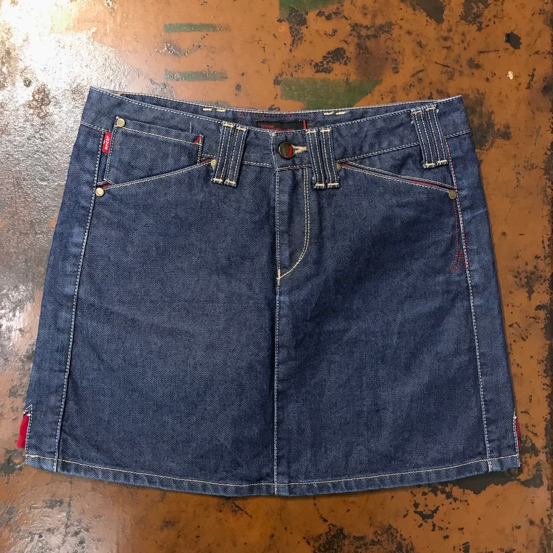 리바이스 엔지니어드 진 진청 데님 스커트 허리 30 사이즈  상품이미지1