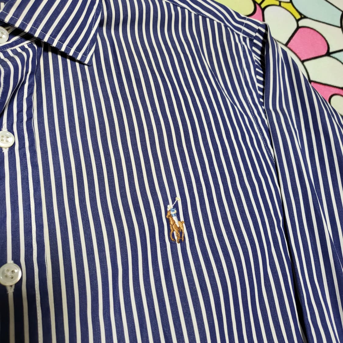 폴로 네이비 스트라이프 셔츠 상품이미지3