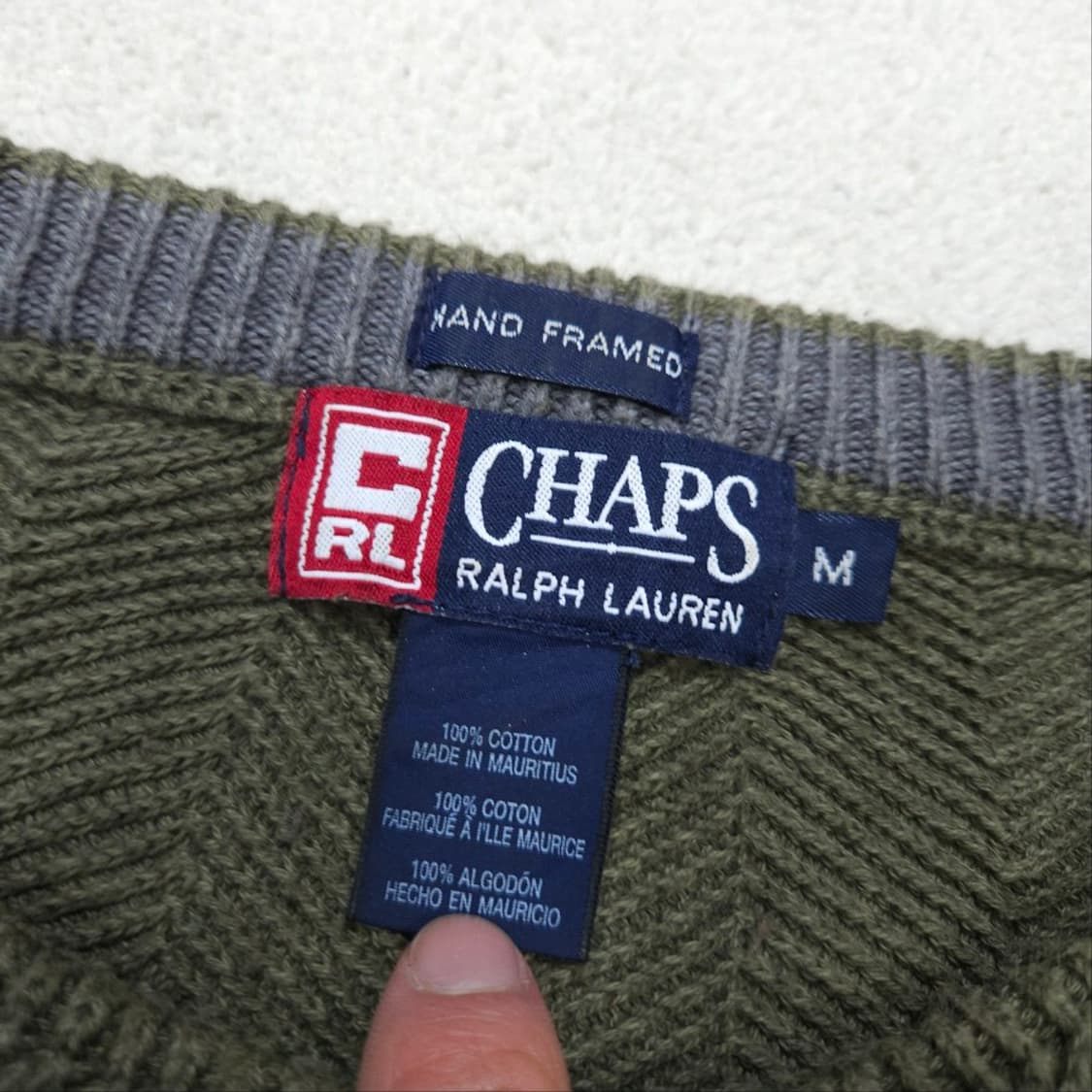 90s 챕스 랄프 로렌 헤링본 니트 M 상품이미지5