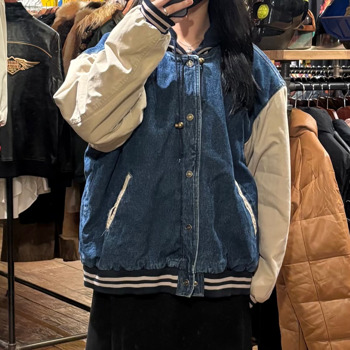 [HI] VTG 후드 데님바시티자켓 상품이미지2