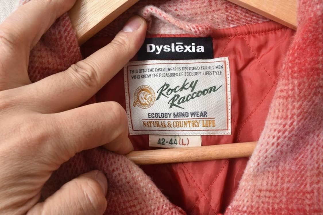 DYSLEXIA 커스텀 울 체크 자켓 L M0098 상품이미지6