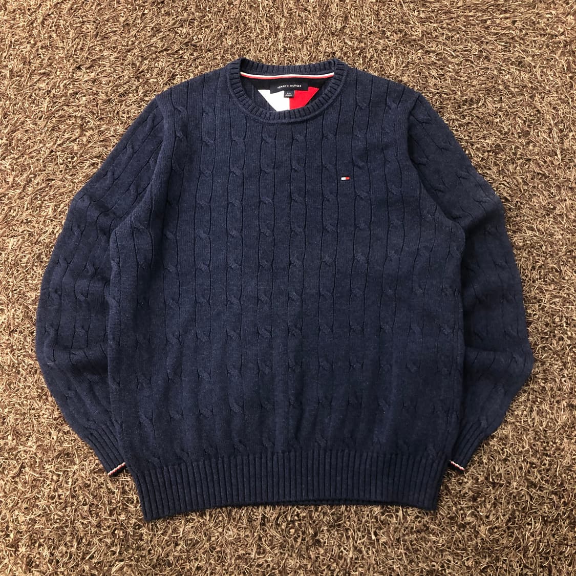 L 타미힐피거 꽈배기 케이블 니트 상품이미지1