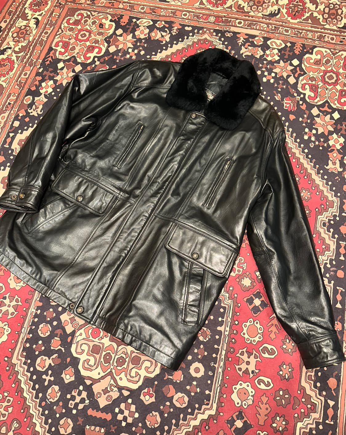 ( XL-2XL ) 가죽코트 가죽카코트 레더자켓 가죽롱자켓 가죽자켓  상품이미지3