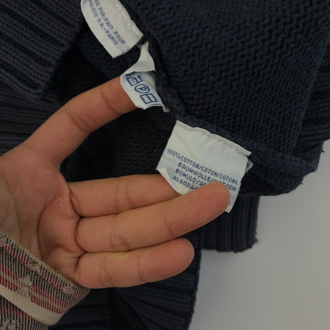 Polo  폴로 랄프로렌 자수 코튼 네이비 니트  상품이미지5