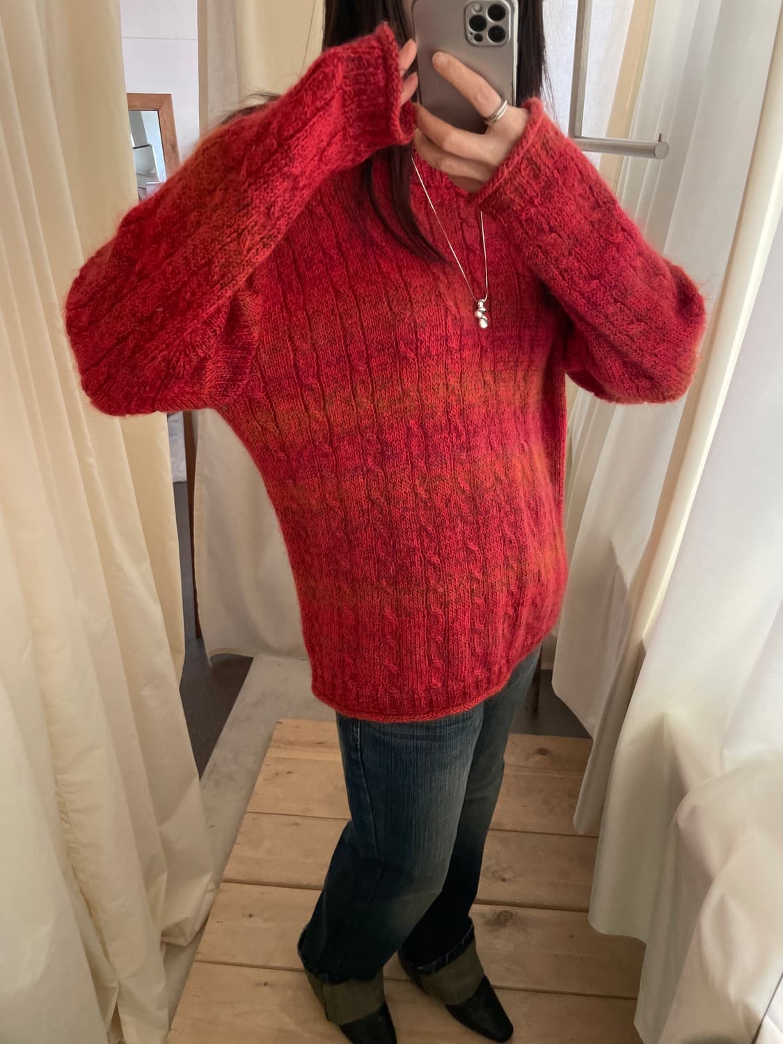 vintage rolled edge raglan knit 상품이미지3