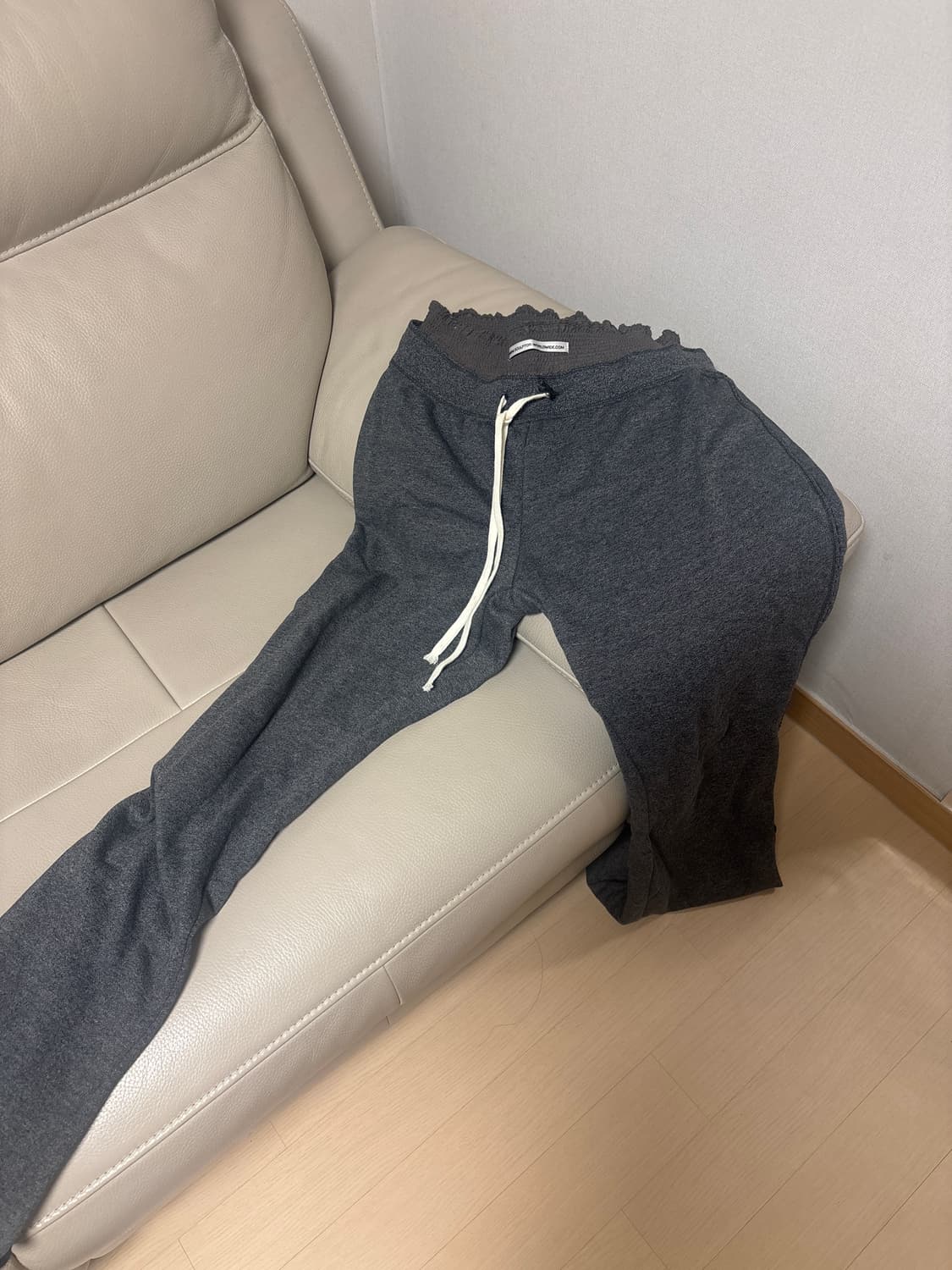 스컬프터 새깅 트렁크 레이어드 스웻팬츠 차콜 상품이미지2