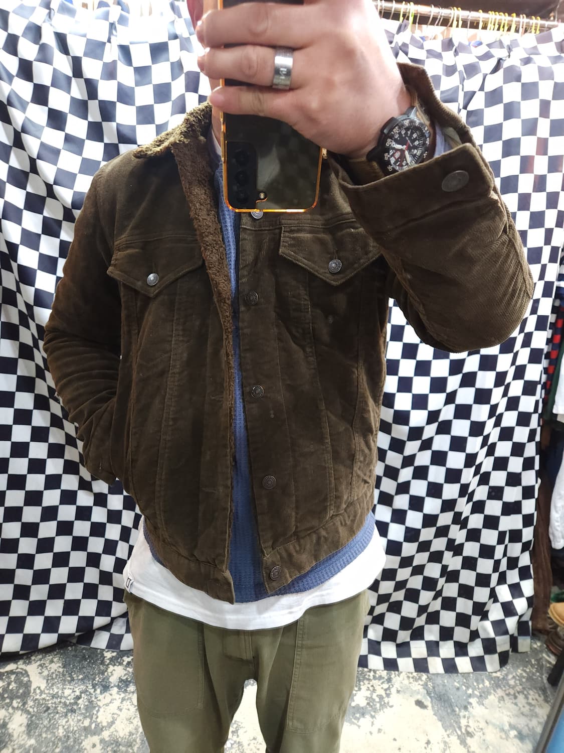 리바이스 00s 코듀로이 쉐르파 양털 트럭커 점퍼
 상품이미지9