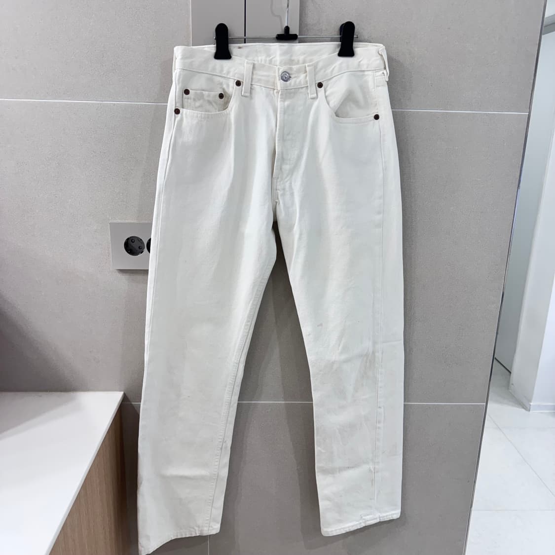 리바이스 501 화이트 데님진 여성26-27 추천 상품이미지5