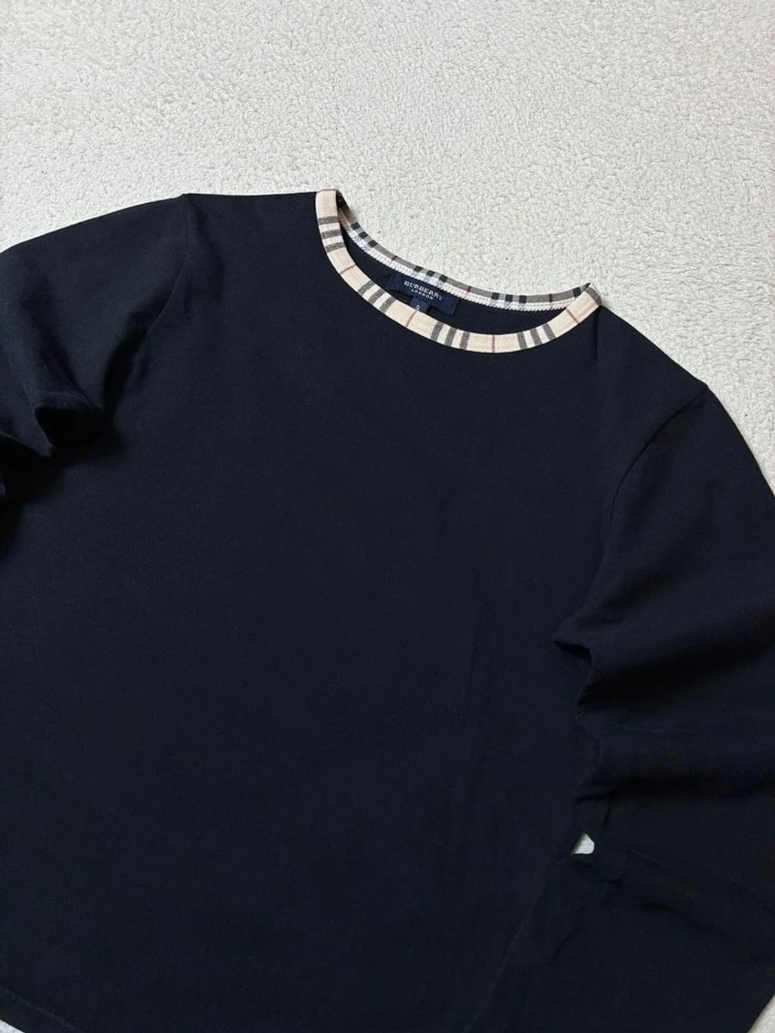 버버리 00's 체크 트리밍 롱 슬리브 PN7605 상품이미지2